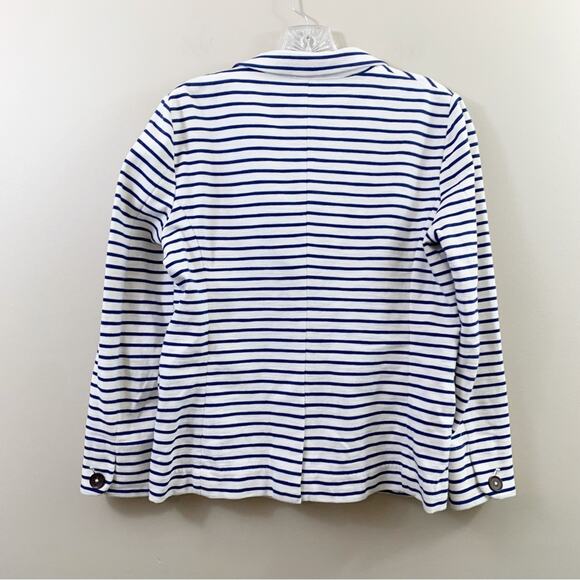 J CREW Nautical Maritime Stripe Cream/Navy Blazer - Picture 6 of 7
